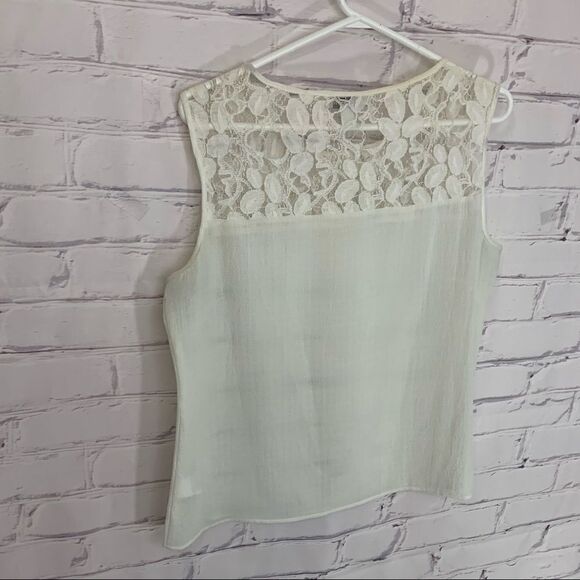 Coldwater Creek large cream tank top - Picture 3 of 5